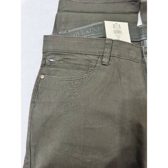 English Laundry NWT Sz 40X29 Olive Green The Oaklum 5 Pocket Slim Straight Pants - Picture 3 of 12